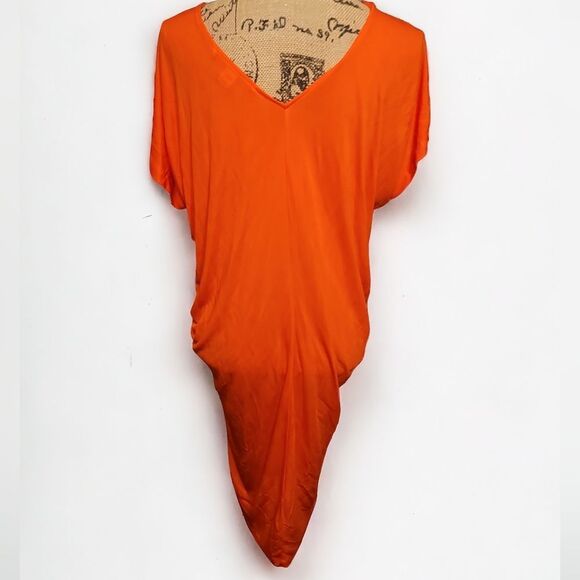 Diane Von Furstenberg Orange Midi Dress - Picture 3 of 8